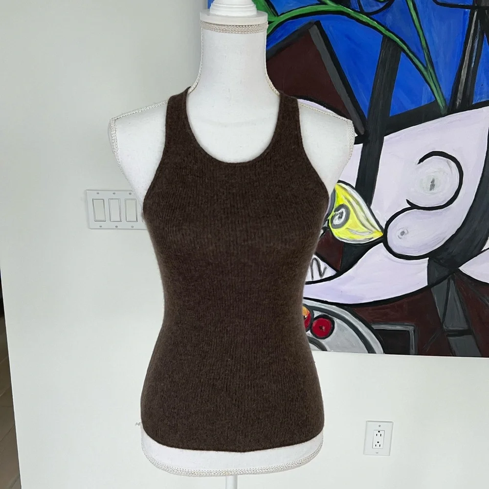 QUINCE Featherweight Cashmere Ribbed Tank Size XS - Picture 2 of 9